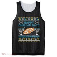  Jewish Bread Happy Challah Days Hanukkah Chanukah Mesh Reversible Basketball Jersey Tank thumb 0