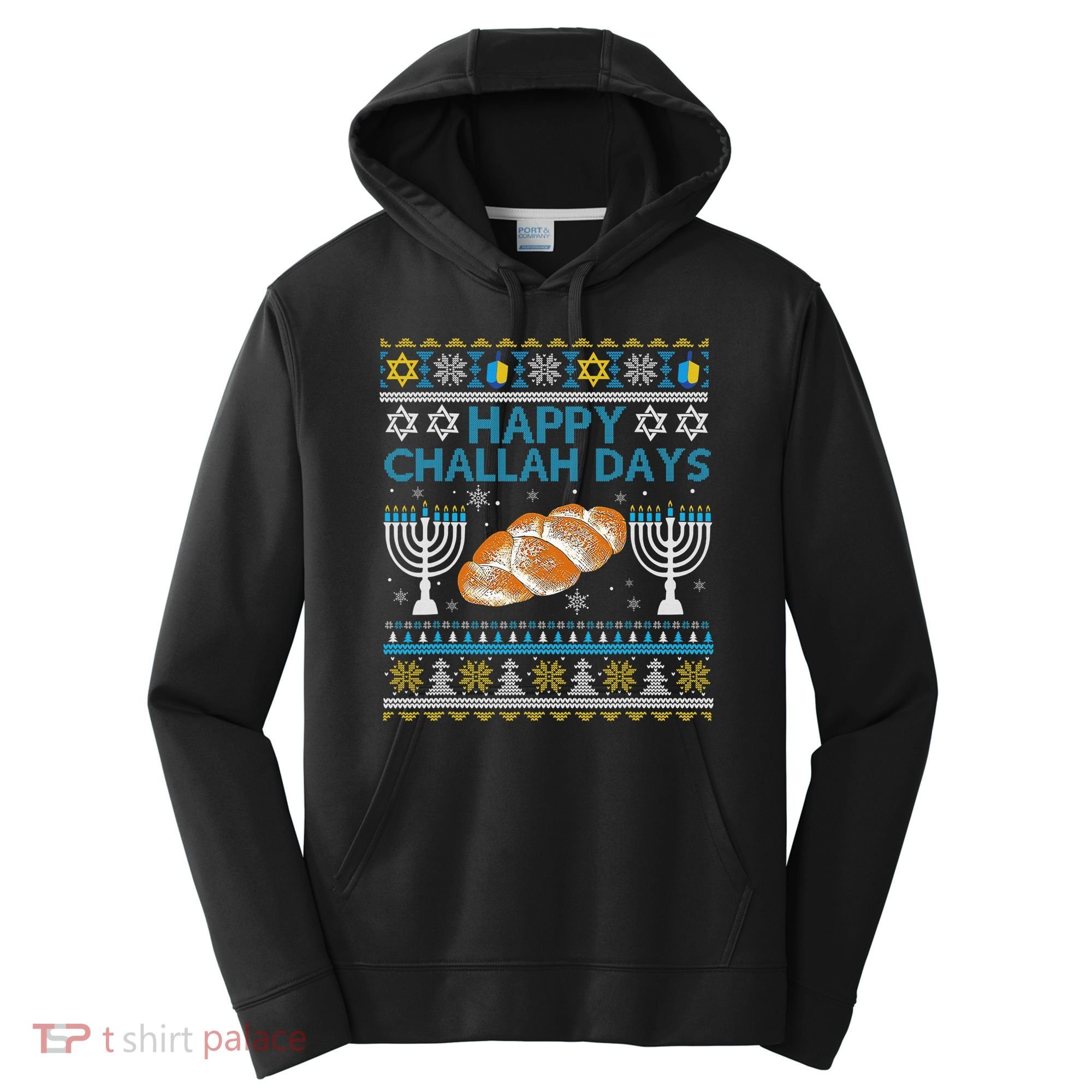  Jewish Bread Happy Challah Days Hanukkah Chanukah Performance Fleece Hoodie
