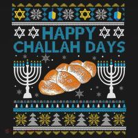  Jewish Bread Happy Challah Days Hanukkah Chanukah Pom Pom 12in Knit Beanie thumb 2