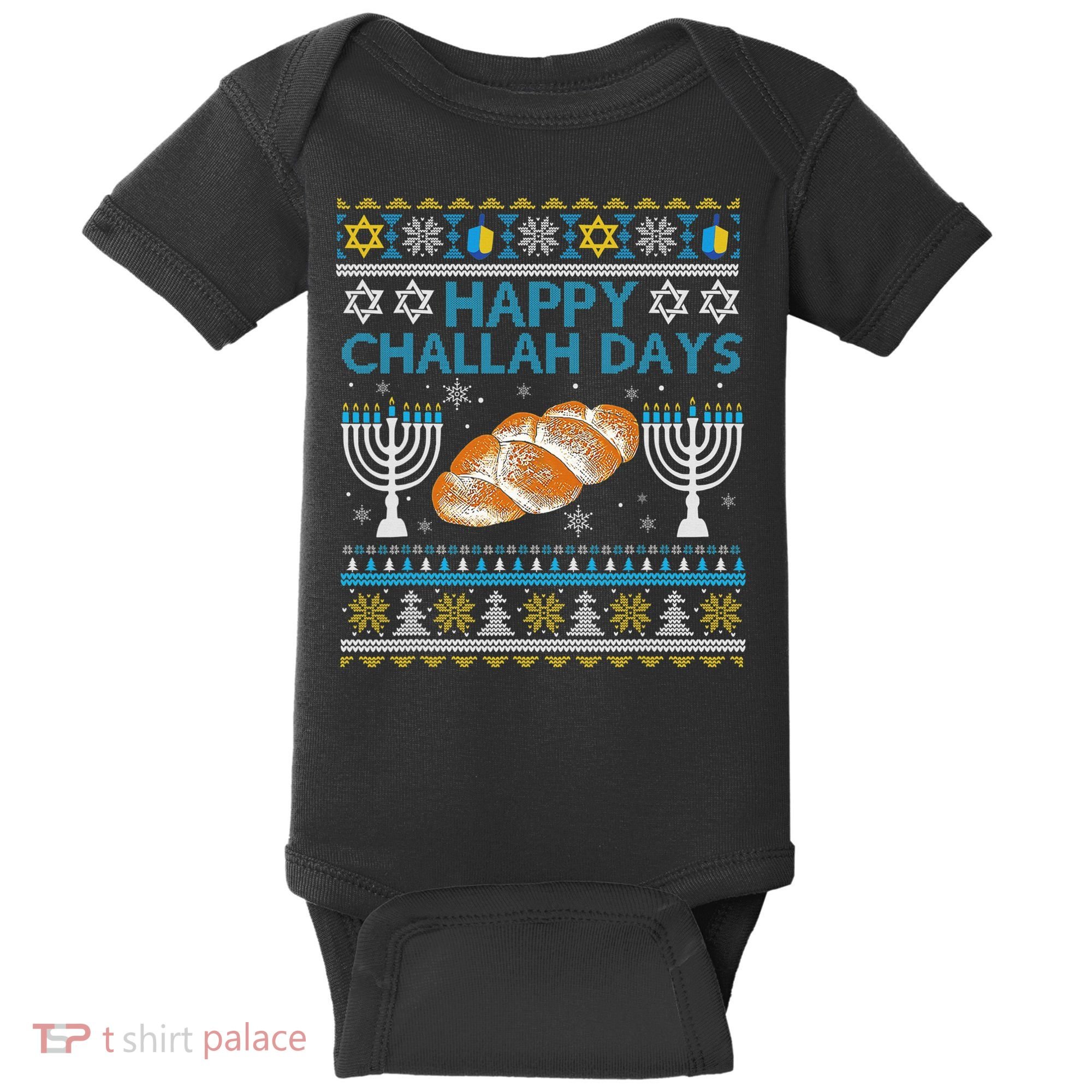  Jewish Bread Happy Challah Days Hanukkah Chanukah Baby Bodysuit