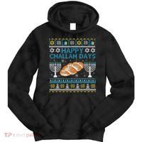  Jewish Bread Happy Challah Days Hanukkah Chanukah Tie Dye Hoodie thumb 0