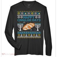  Jewish Bread Happy Challah Days Hanukkah Chanukah Zone Performance Long-Sleeve T-Shirt thumb 0