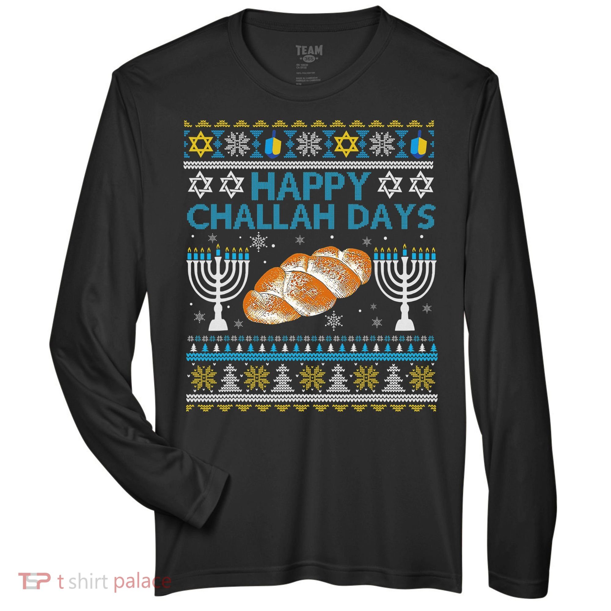  Jewish Bread Happy Challah Days Hanukkah Chanukah Zone Performance Long-Sleeve T-Shirt
