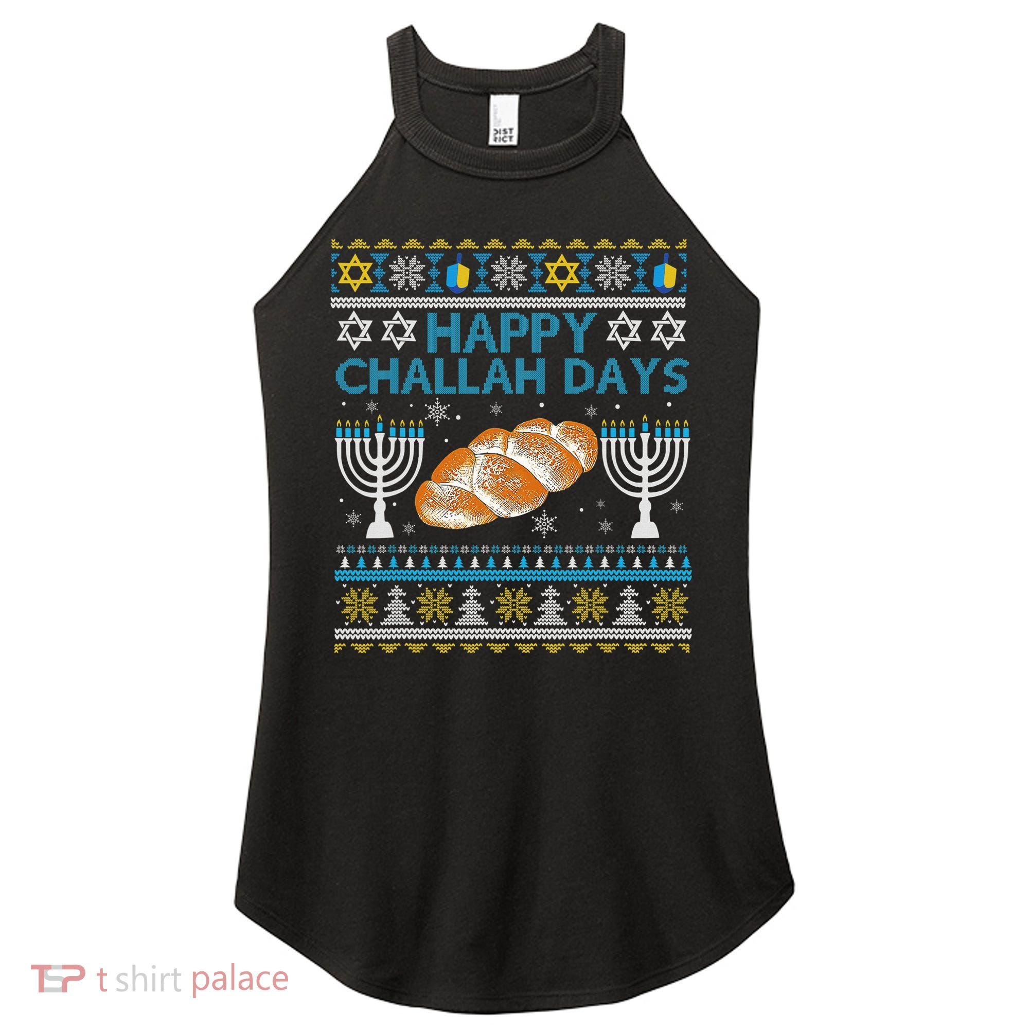  Jewish Bread Happy Challah Days Hanukkah Chanukah Women's Perfect Tri Rocker Tank