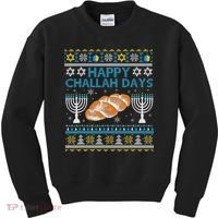  Jewish Bread Happy Challah Days Hanukkah Chanukah Kids Sweatshirt thumb 0