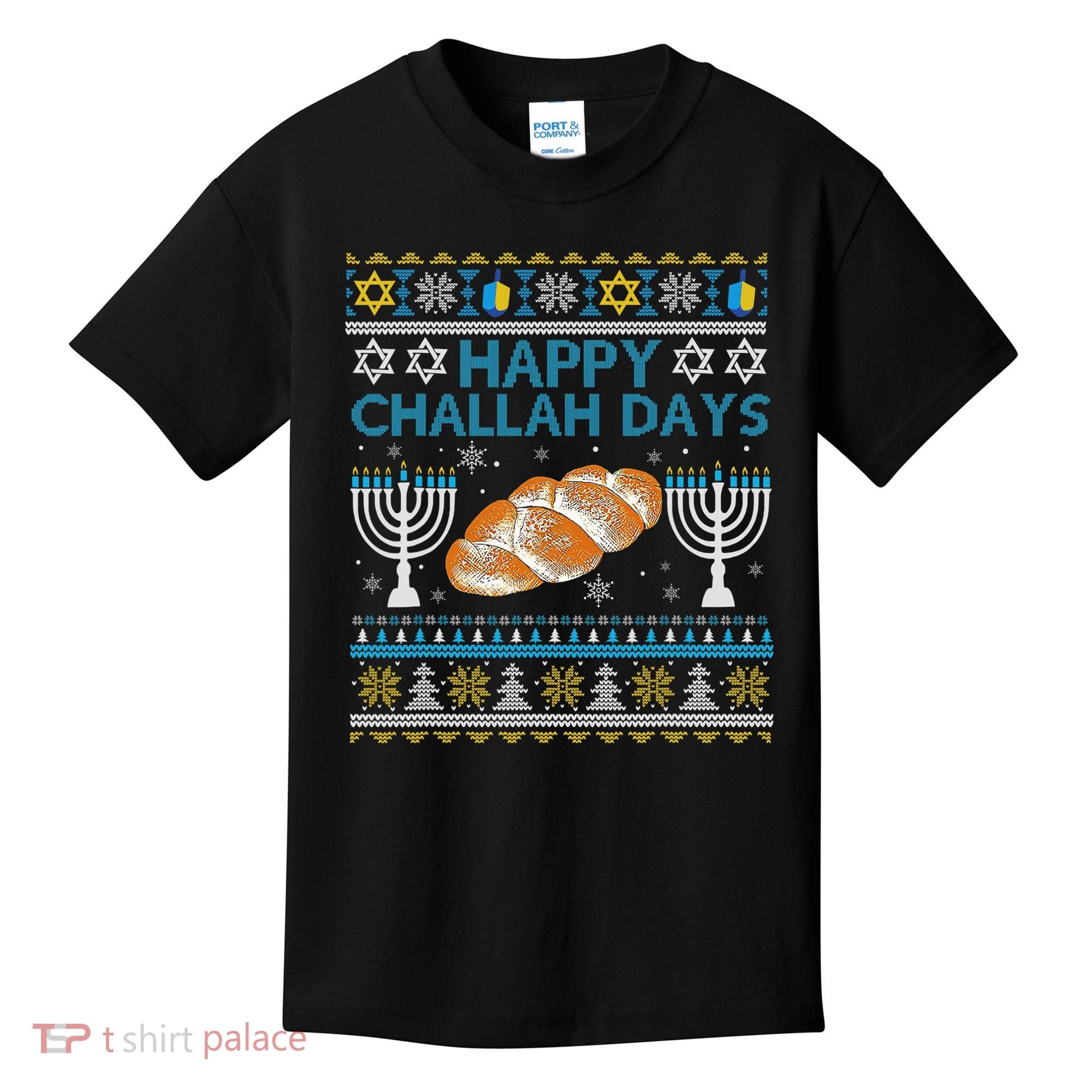  Jewish Bread Happy Challah Days Hanukkah Chanukah Kids T-Shirt
