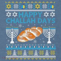  Jewish Bread Happy Challah Days Hanukkah Chanukah Garment-Dyed Sweatshirt thumb 2