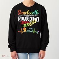 Juneteenth Blackity Heartbeat Black History African America Women's Sweatshirt thumb 0