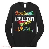 Juneteenth Blackity Heartbeat Black History African America Long Sleeve Shirt thumb 0