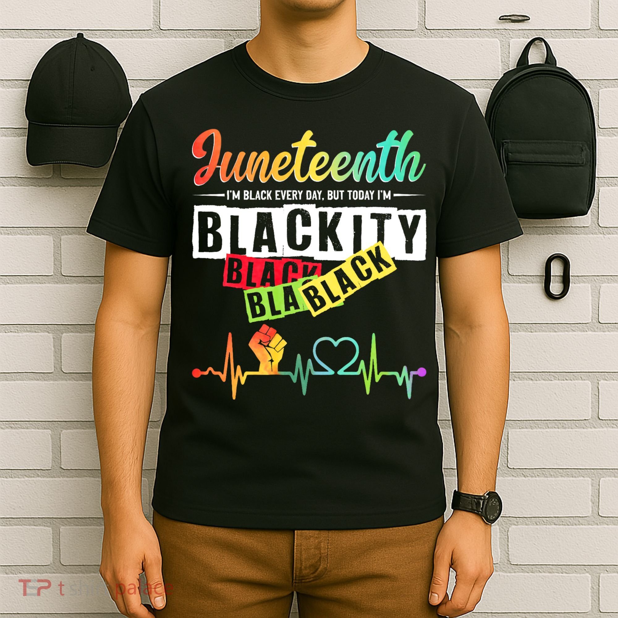 Juneteenth Blackity Heartbeat Black History African America T-Shirt