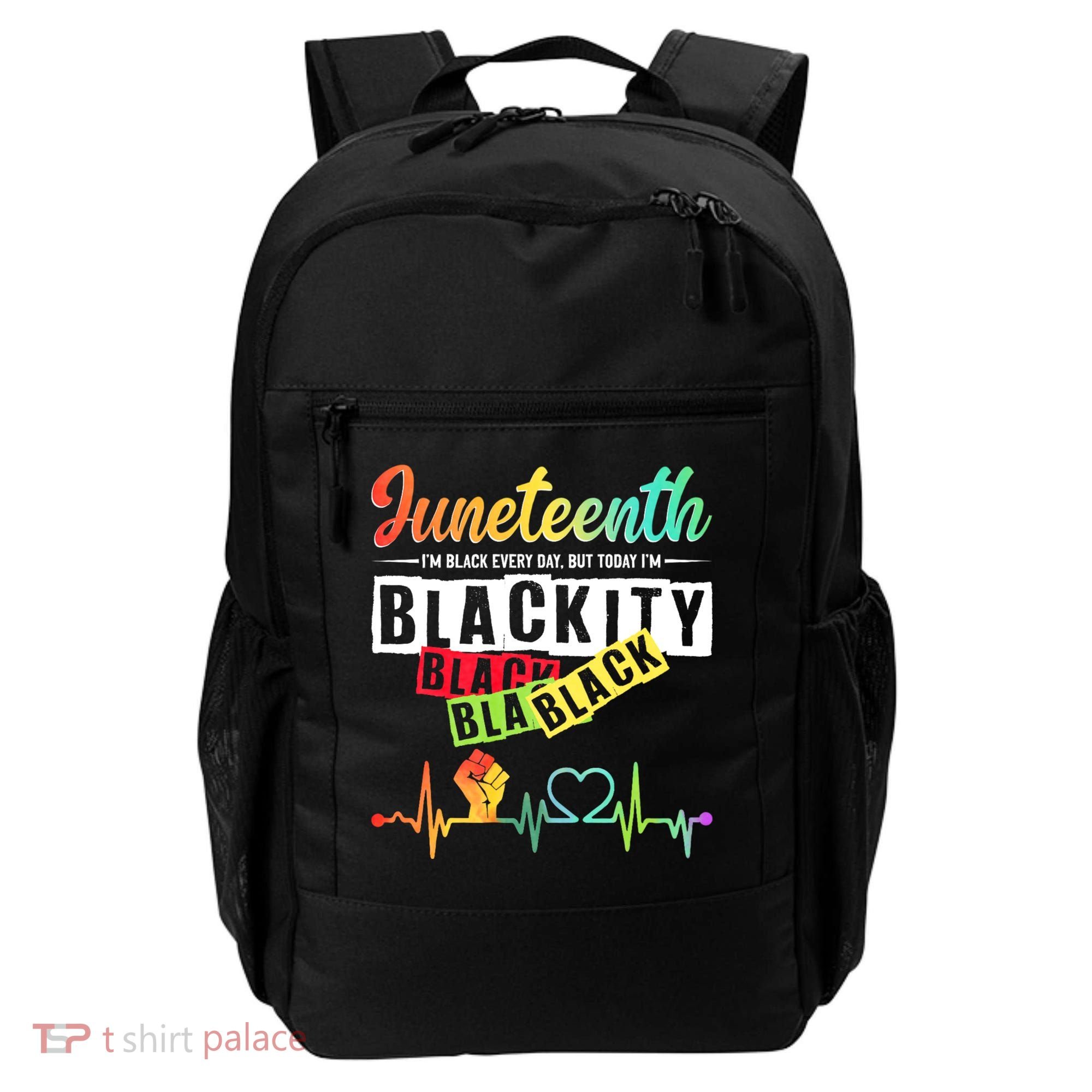Juneteenth Blackity Heartbeat Black History African America Backpack