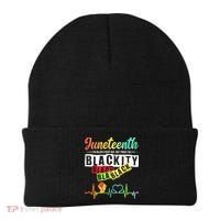 Juneteenth Blackity Heartbeat Black History African America Beanie thumb 0