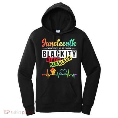 Juneteenth Blackity Heartbeat Black History African America Women's Hoodie