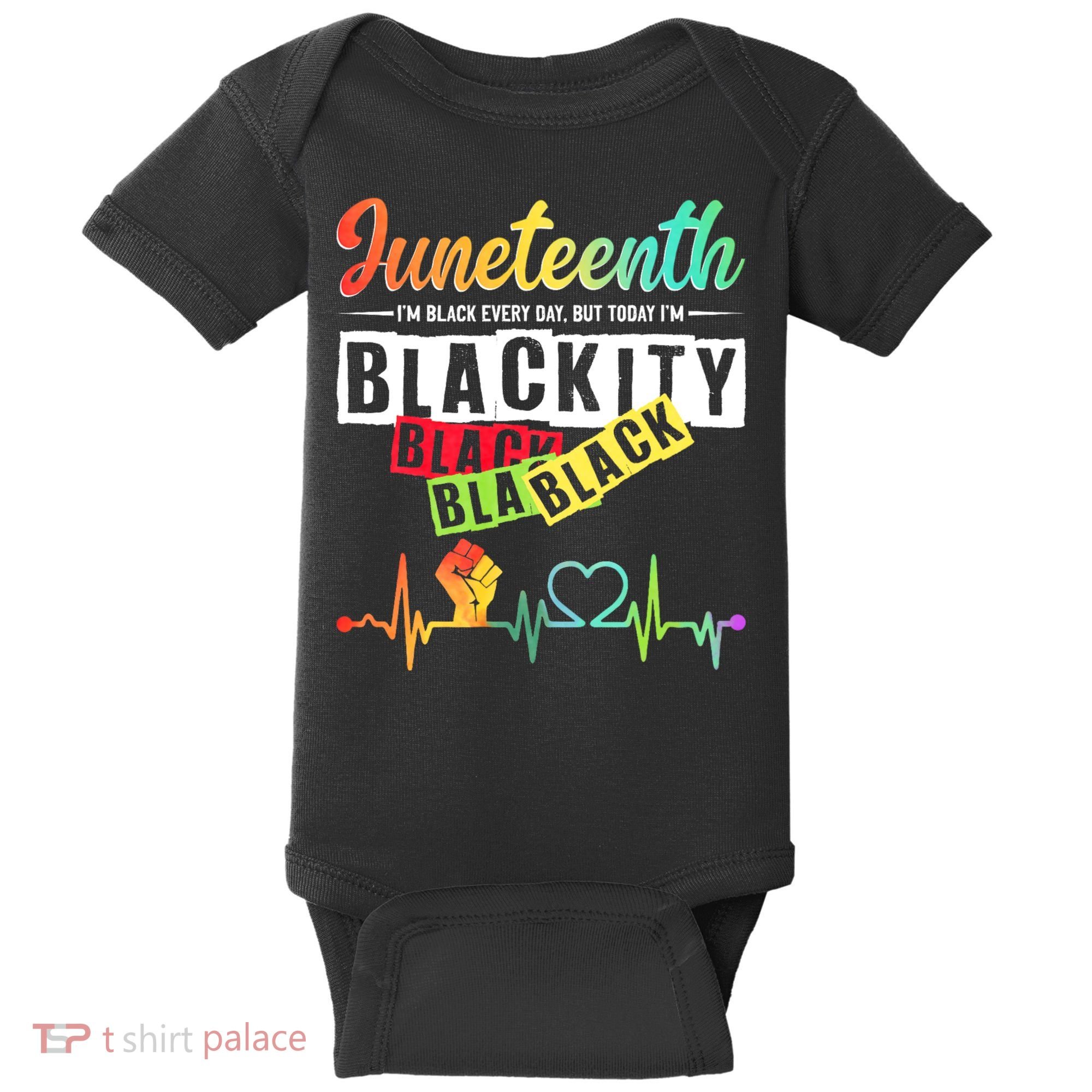Juneteenth Blackity Heartbeat Black History African America Baby Bodysuit