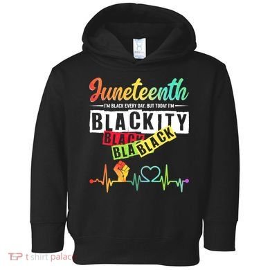 Juneteenth Blackity Heartbeat Black History African America Toddler Hoodie