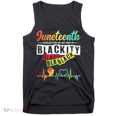 Juneteenth Blackity Heartbeat Black History African America Tank Top