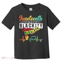 Juneteenth Blackity Heartbeat Black History African America Toddler T-Shirt thumb 0