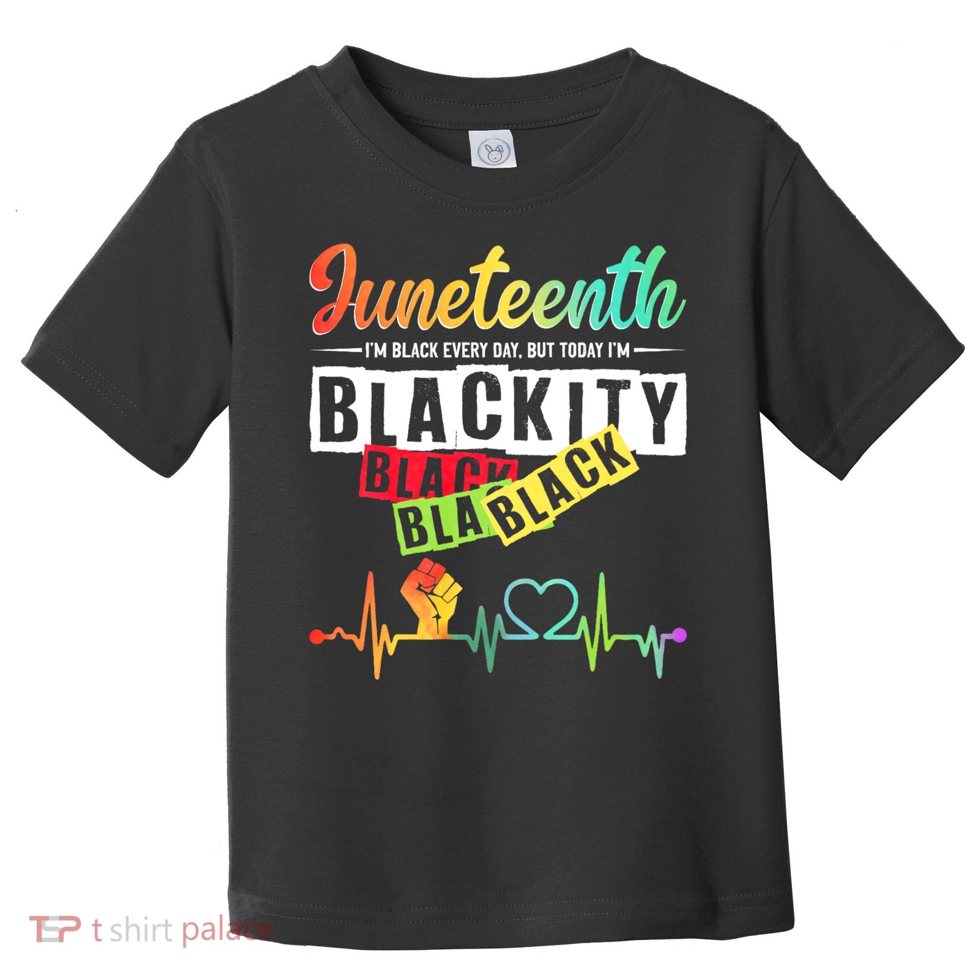 Juneteenth Blackity Heartbeat Black History African America Toddler T-Shirt