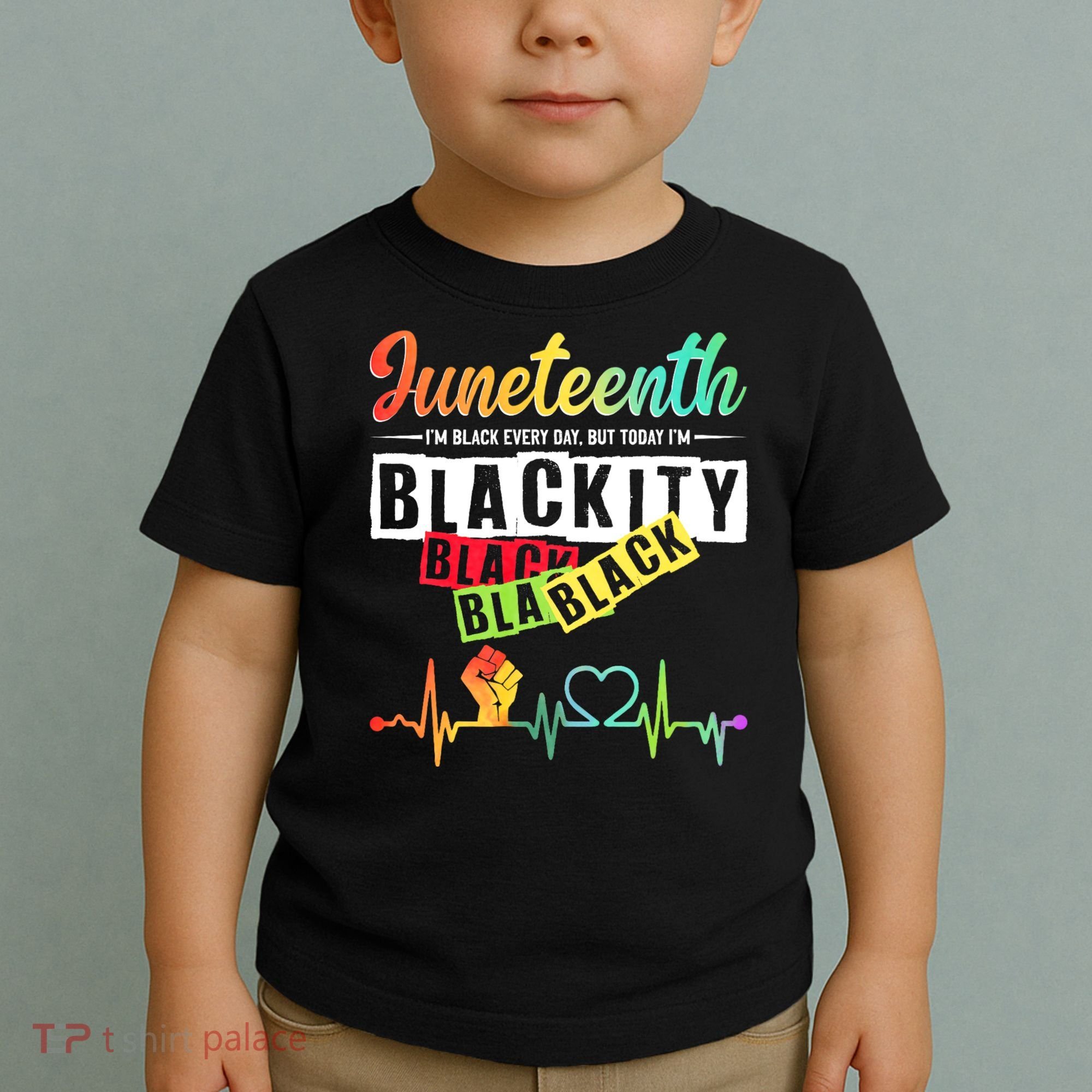 Juneteenth Blackity Heartbeat Black History African America Toddler T-Shirt