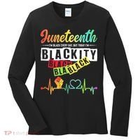 Juneteenth Blackity Heartbeat Black History African America Women's Long Sleeve Shirt thumb 0