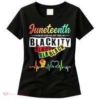 Juneteenth Blackity Heartbeat Black History African America Women's T-Shirt thumb 0