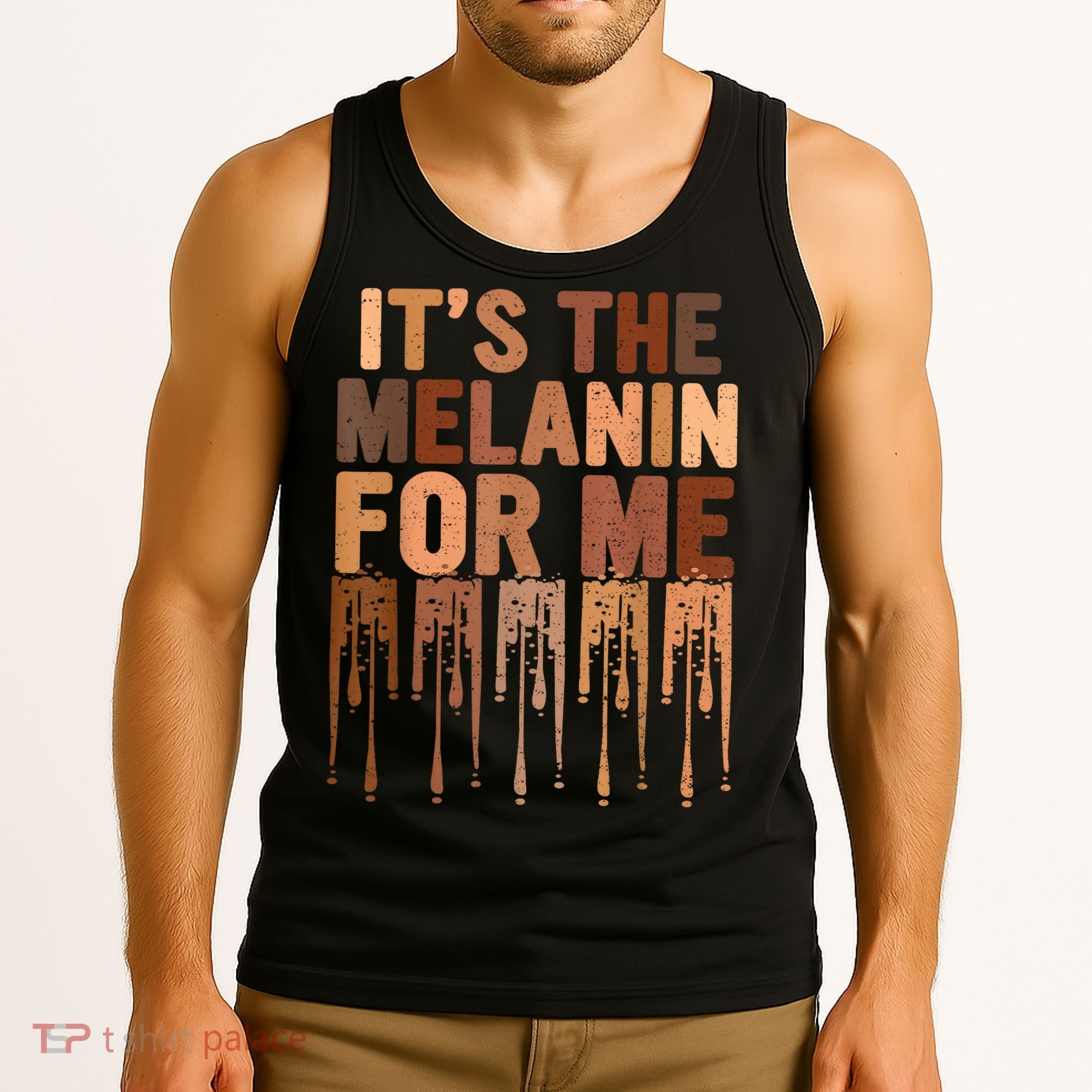 Juneteenth Black History Its The Melanin For Me Melanated Girl Tank Top
