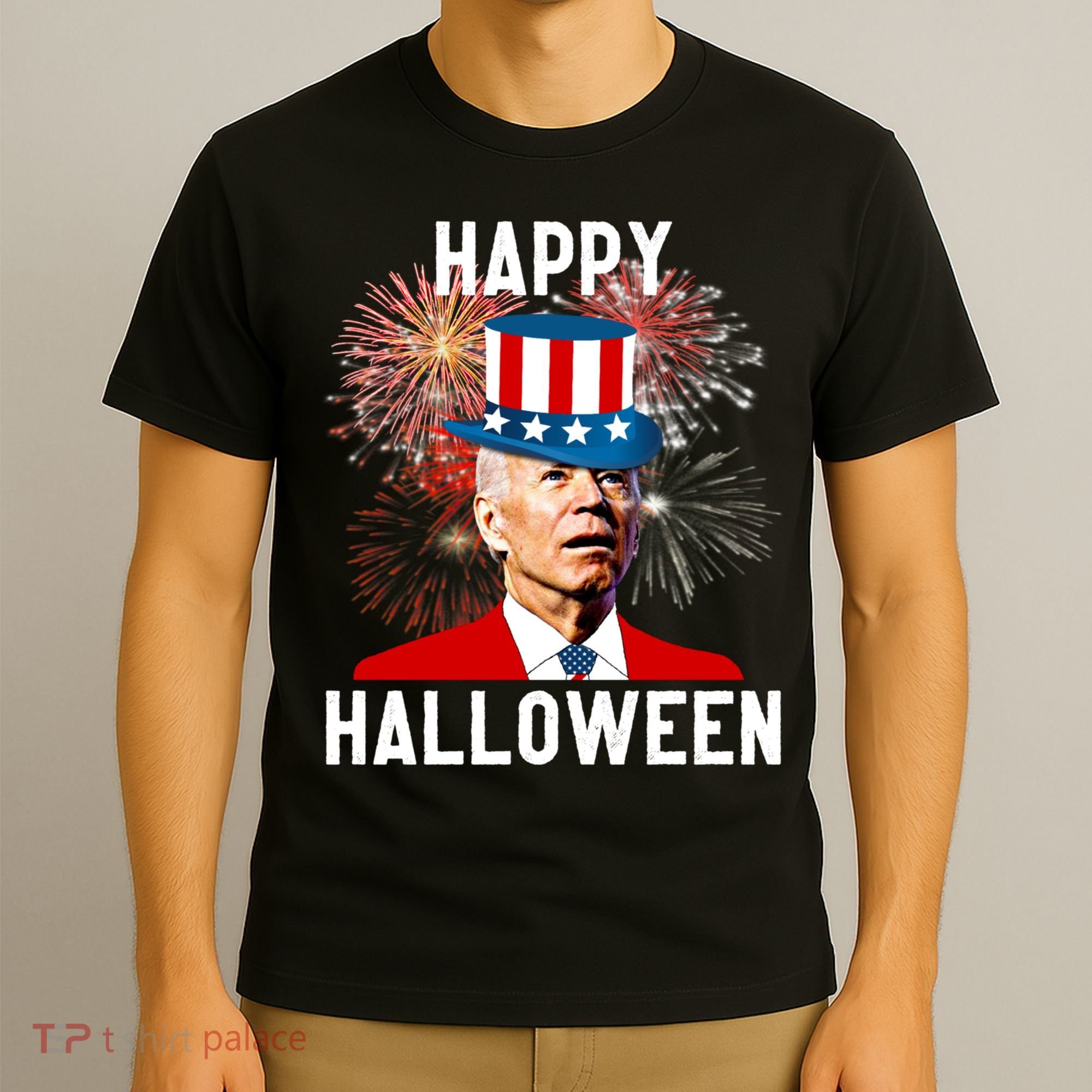 Joe Biden Happy Halloween For Funny 4th Of July T-Shirt