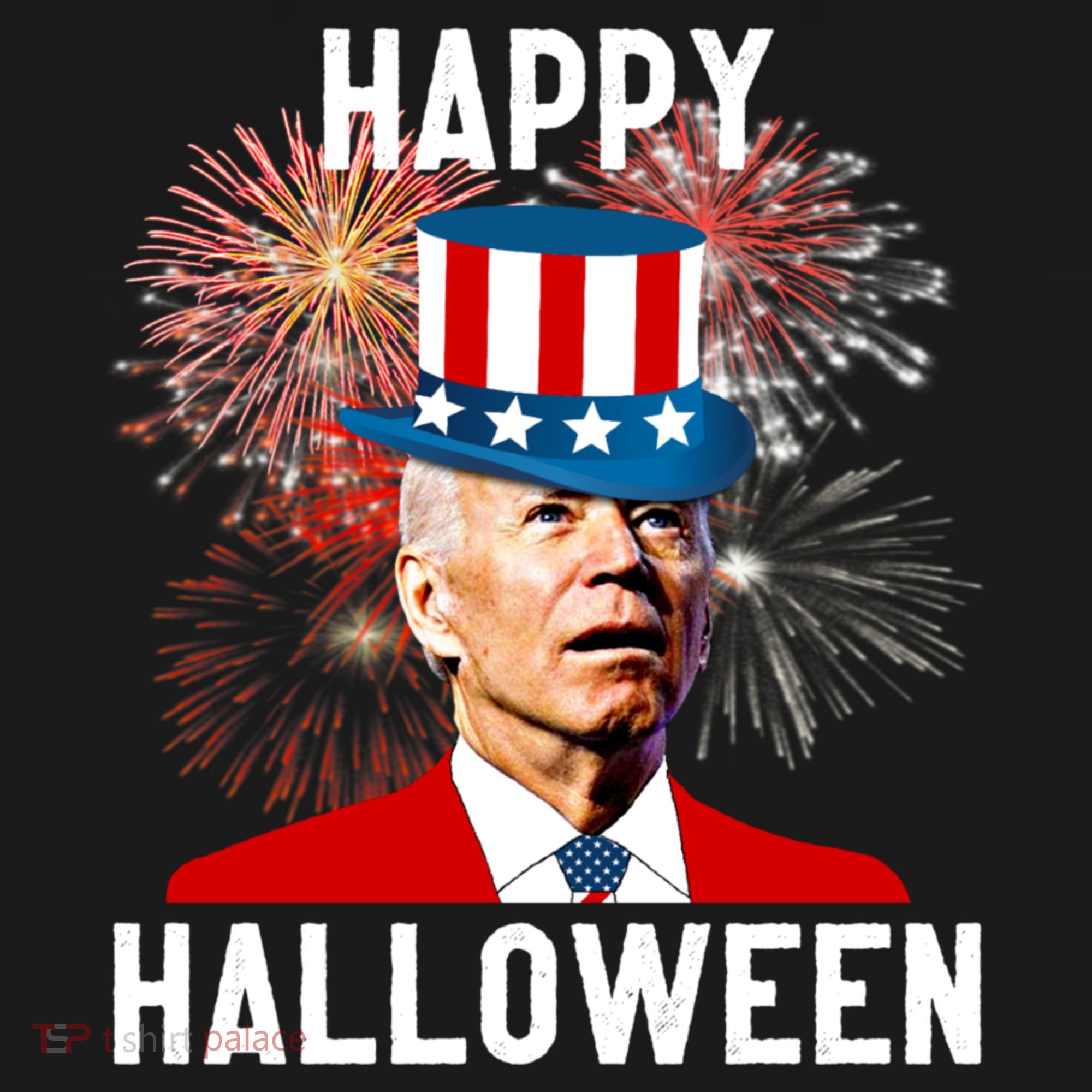 Joe Biden Happy Halloween For Funny 4th Of July Youth Performance Sprint T-Shirt