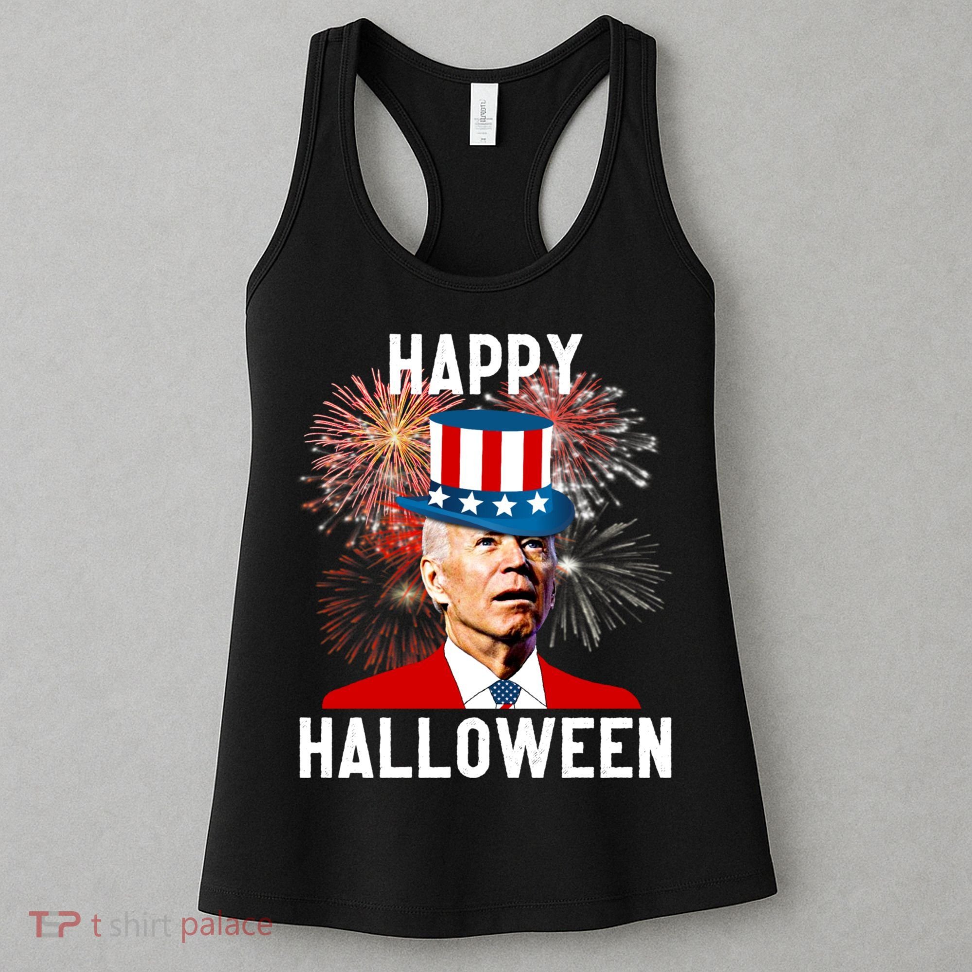 Joe Biden Happy Halloween For Funny 4th Of July Women's Tank Top