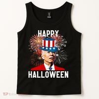 Joe Biden Happy Halloween For Funny 4th Of July Tank Top thumb 2