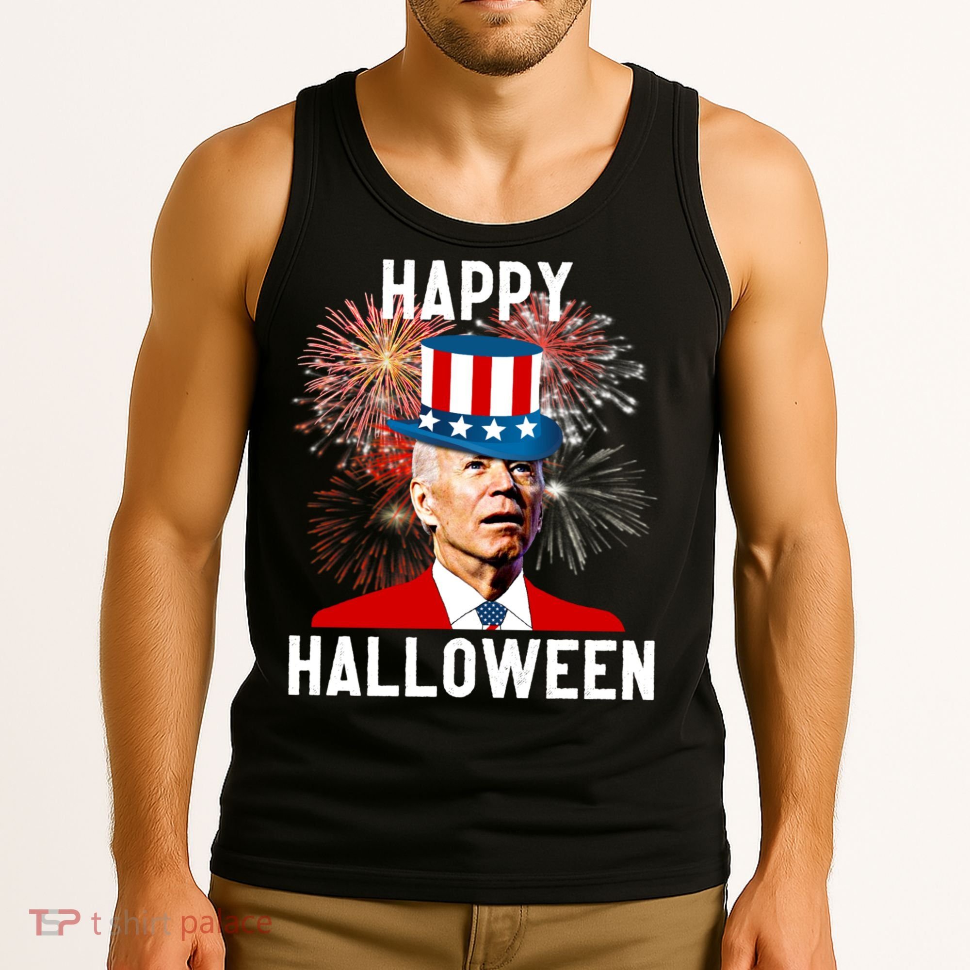 Joe Biden Happy Halloween For Funny 4th Of July Tank Top