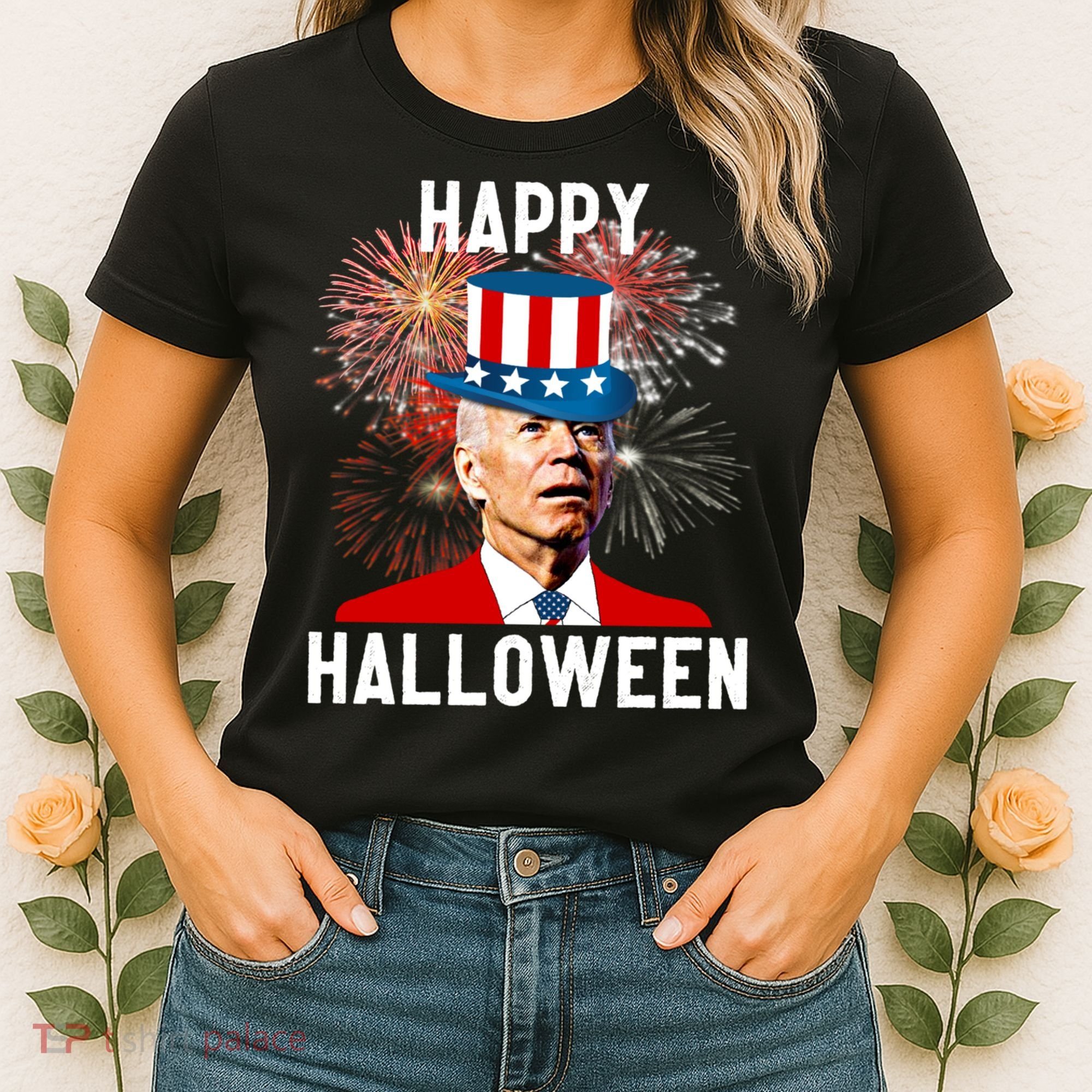 Joe Biden Happy Halloween For Funny 4th Of July Women's T-Shirt