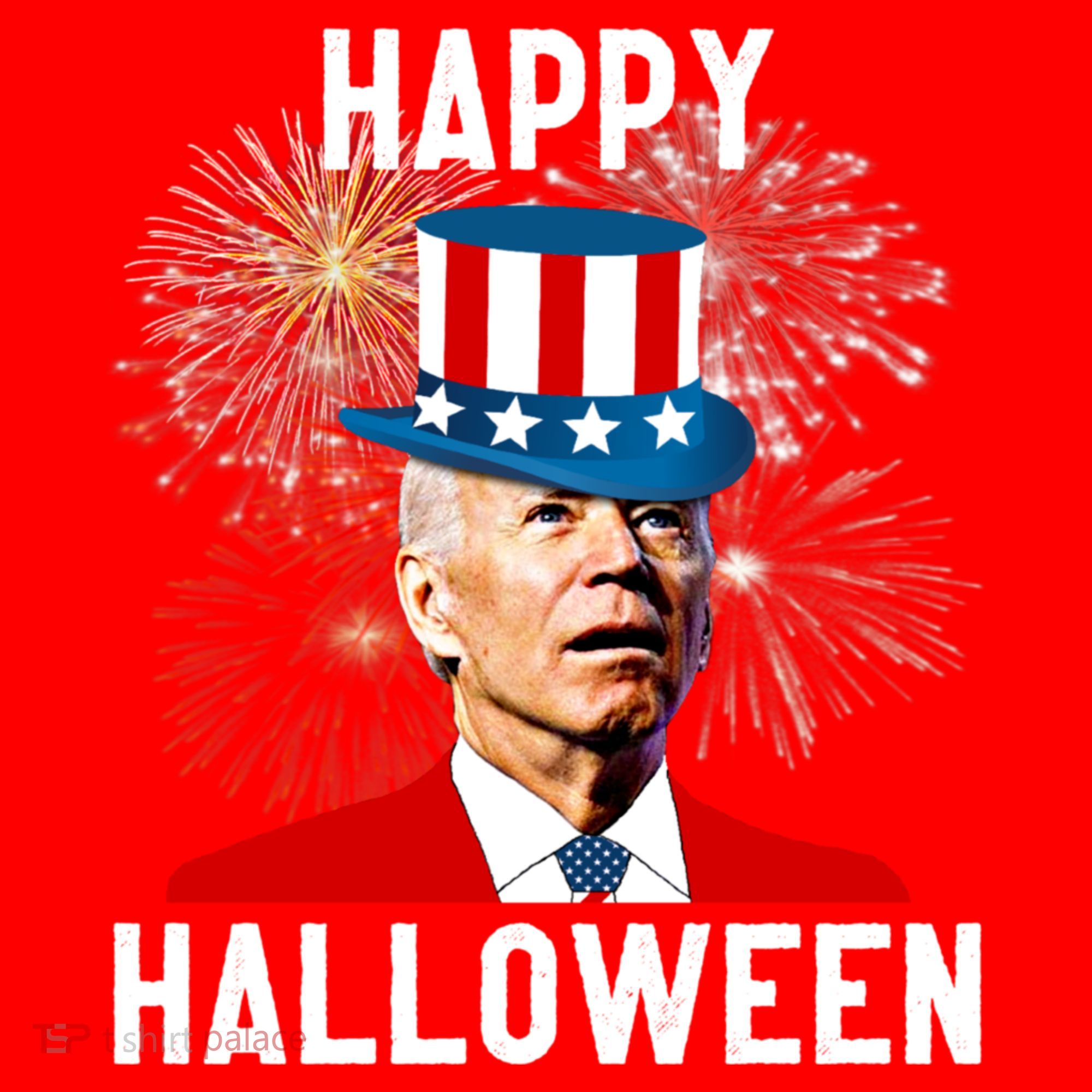 Joe Biden Happy Halloween For Funny 4th Of July Santa Hat