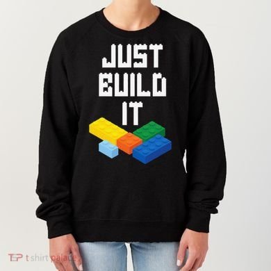 Just Build It Master Builder Building Blocks Toy Bricklayer Women's Sweatshirt