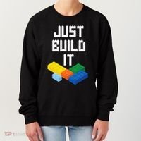 Just Build It Master Builder Building Blocks Toy Bricklayer Women's Sweatshirt thumb 0