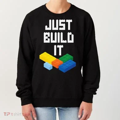 Just Build It Master Builder Building Blocks Toy Bricklayer Women's Sweatshirt