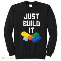 Just Build It Master Builder Building Blocks Toy Bricklayer Sweatshirt thumb 0