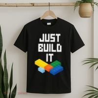 Just Build It Master Builder Building Blocks Toy Bricklayer T-Shirt thumb 2