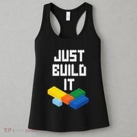 Just Build It Master Builder Building Blocks Toy Bricklayer Women's Tank Top thumb 3