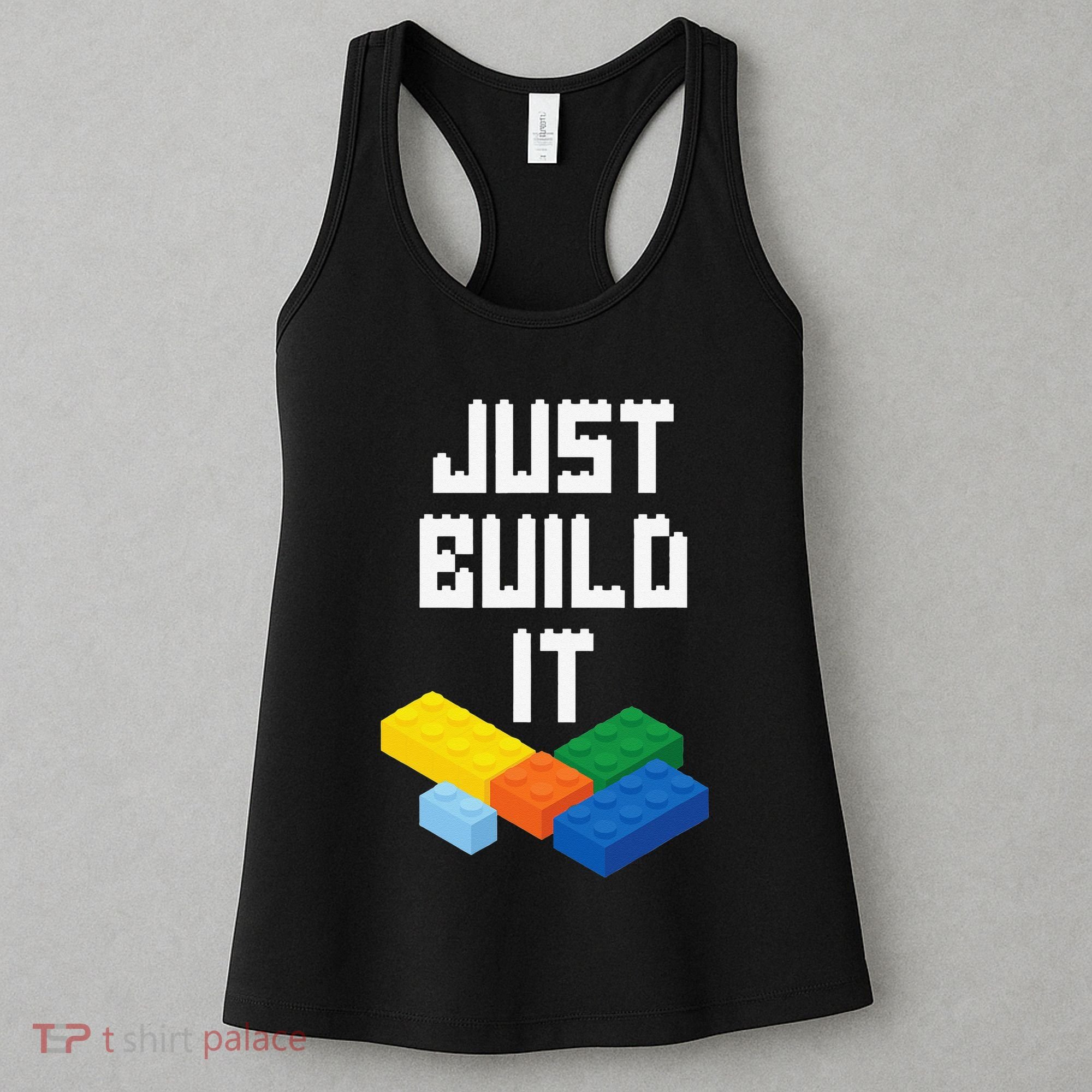 Just Build It Master Builder Building Blocks Toy Bricklayer Women's Tank Top