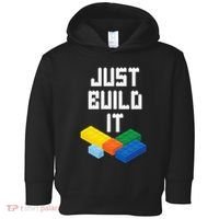 Just Build It Master Builder Building Blocks Toy Bricklayer Toddler Hoodie thumb 0