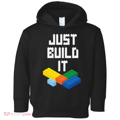Just Build It Master Builder Building Blocks Toy Bricklayer Toddler Hoodie