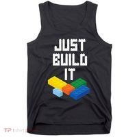 Just Build It Master Builder Building Blocks Toy Bricklayer Tank Top thumb 0
