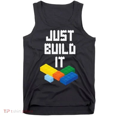 Just Build It Master Builder Building Blocks Toy Bricklayer Tank Top