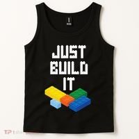 Just Build It Master Builder Building Blocks Toy Bricklayer Tank Top thumb 2
