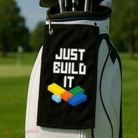Just Build It Master Builder Building Blocks Toy Bricklayer Golf Towel thumb 2