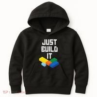 Just Build It Master Builder Building Blocks Toy Bricklayer Kids Hoodie thumb 0