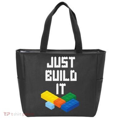 Just Build It Master Builder Building Blocks Toy Bricklayer Tote Bag
