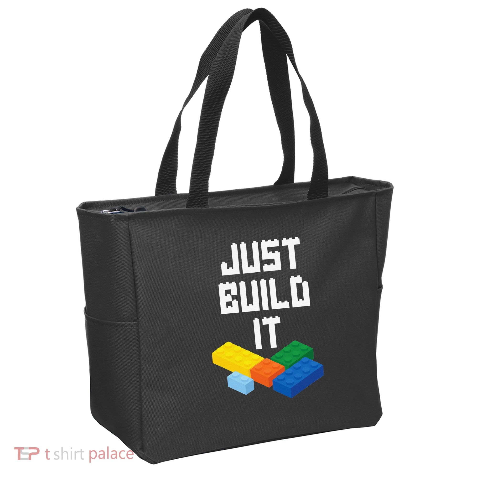 Just Build It Master Builder Building Blocks Toy Bricklayer Tote Bag