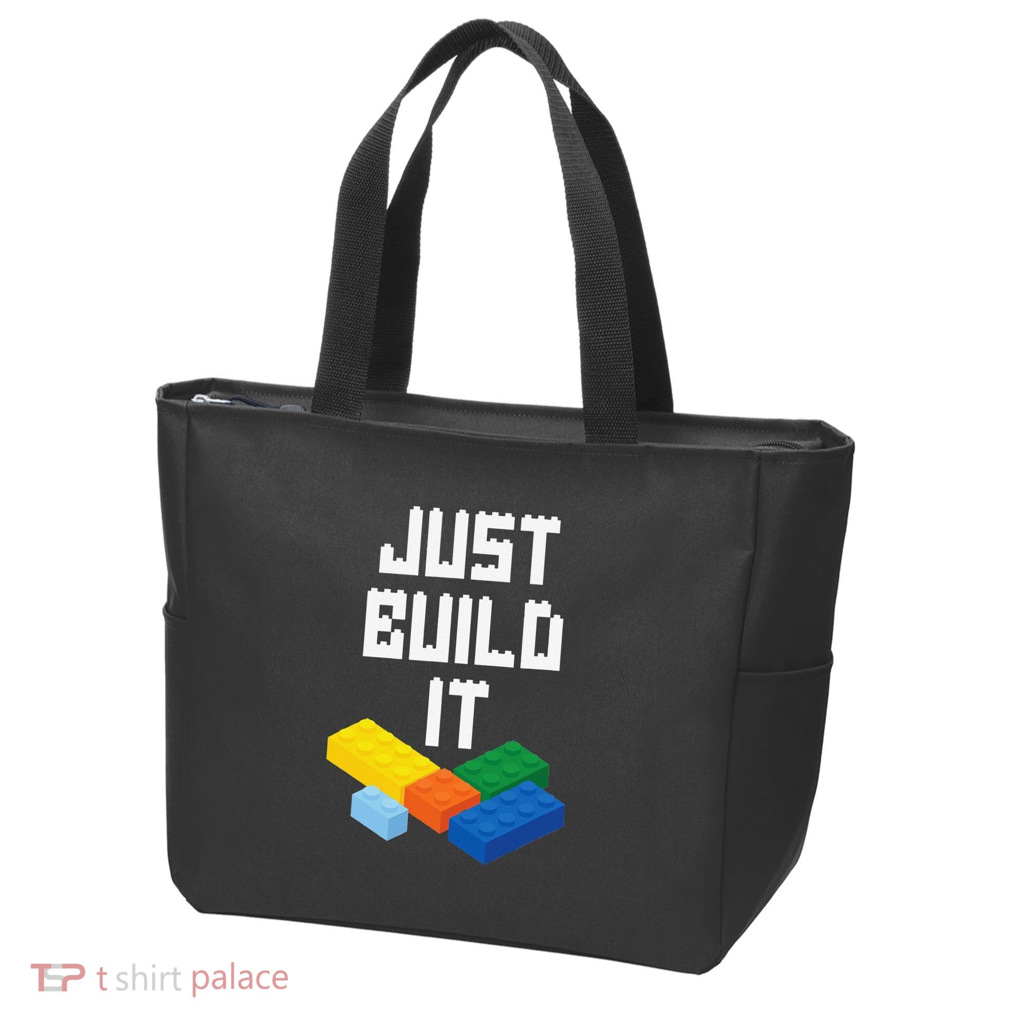 Just Build It Master Builder Building Blocks Toy Bricklayer Tote Bag